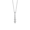 sterling silver crystal pendant necklace