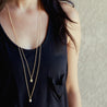 gold plated long chain necklace