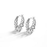 sterling silver twisted hoop earrings