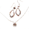 sterling silver drop earrings and pendant necklace set