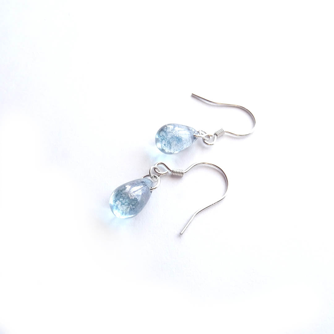 sterling silver blue stone earrings