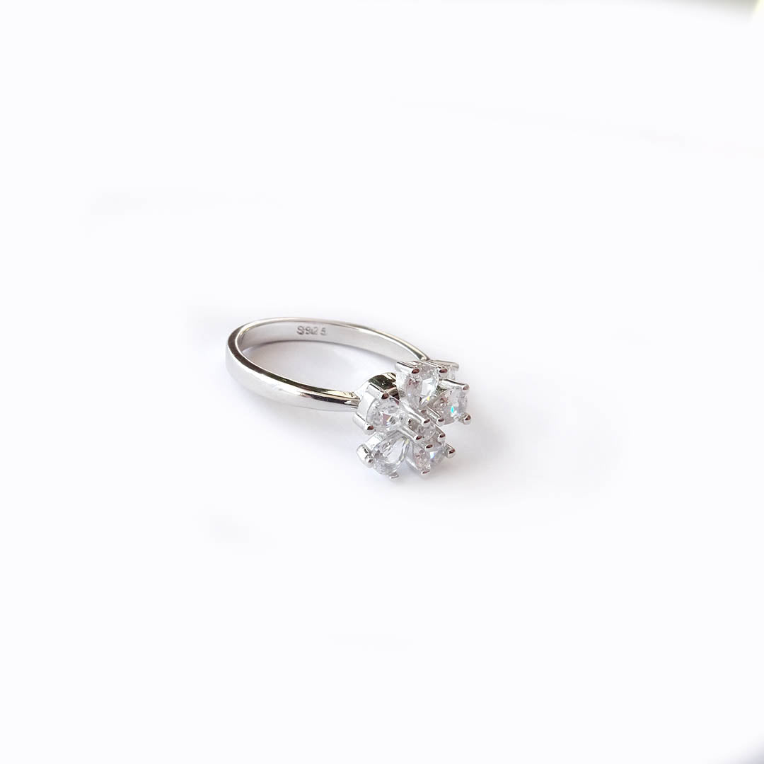 Sterling Silver floral  Fidget Ring