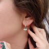 sterling silver, black stone, everyday earrings