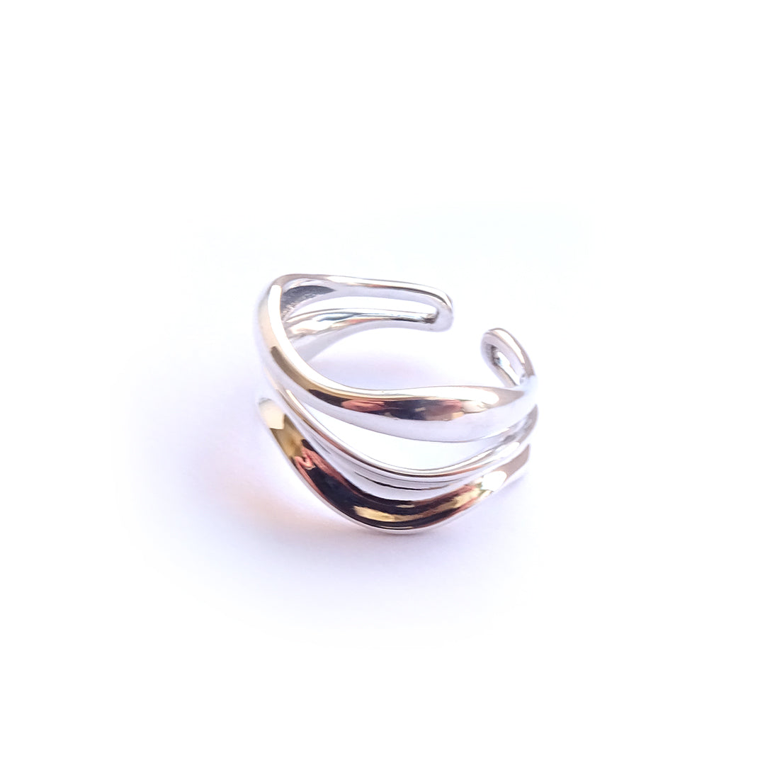 sterling silver adjustable wide ring