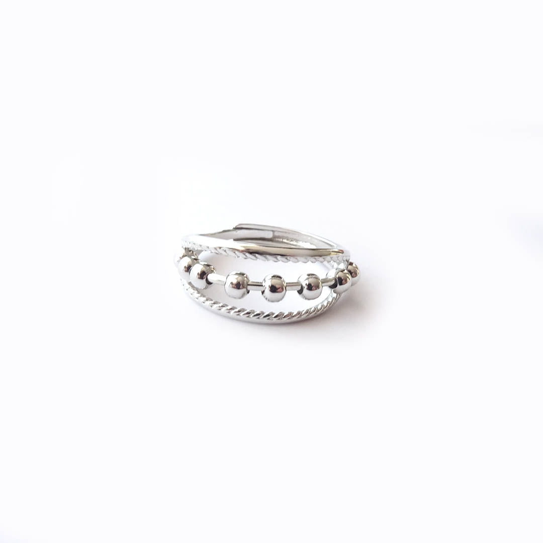 sterling silver adjustable anxiety ring