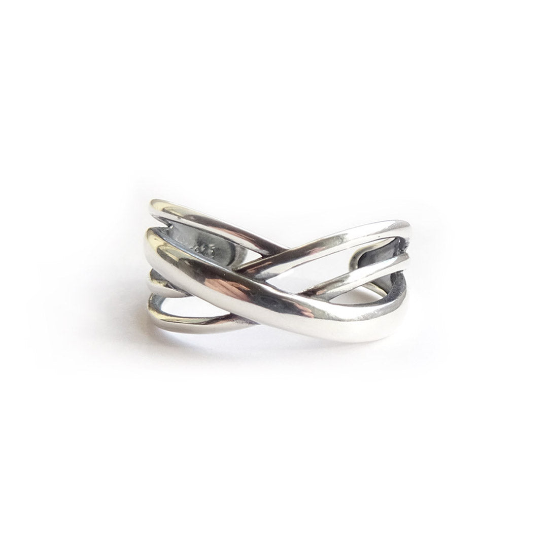 sterling silver classic layered ring