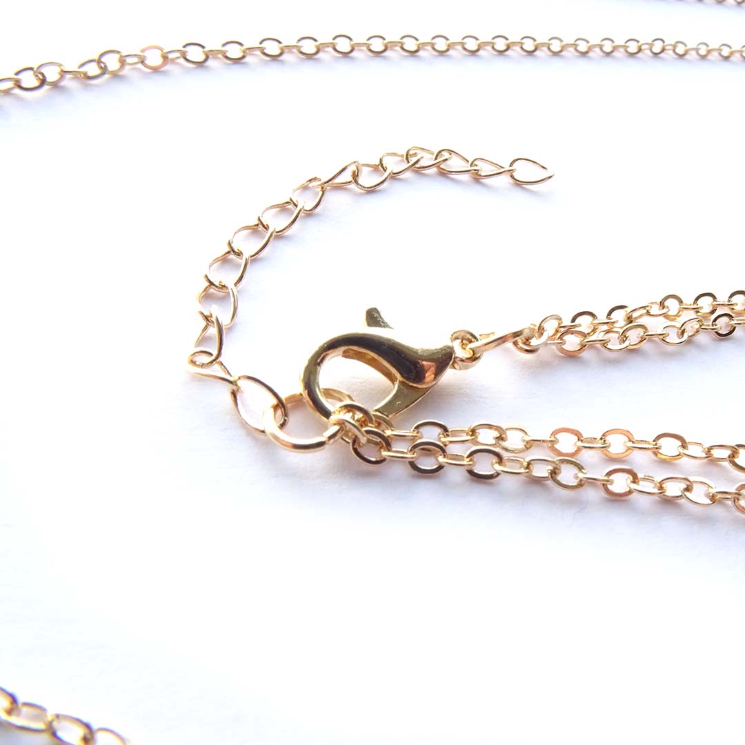 gold plated long chain necklace