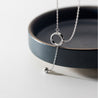 sterling silver hoop pendant necklace