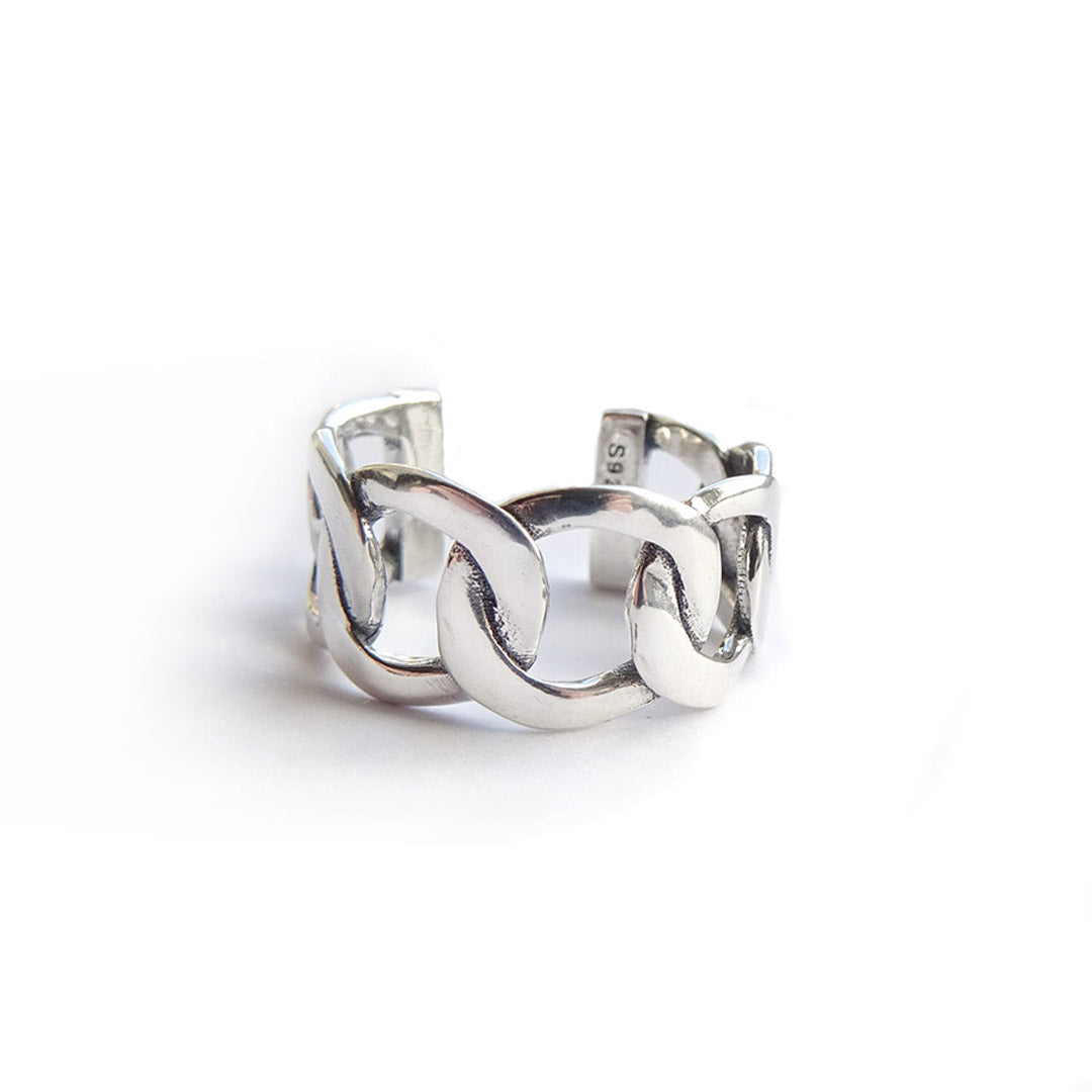 Sterling Silver Chain Loop Ring