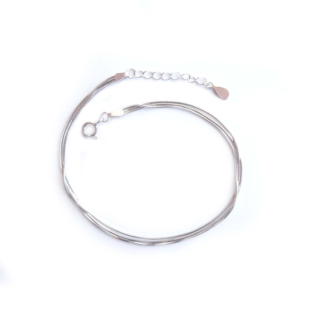 sterling silver multi layered bracelet